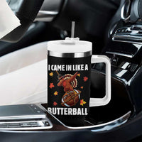 Funny I Came In Like A Butterball Tumbler With Handle Thanksgiving Dabbing Turkey - Wonder Print Shop
