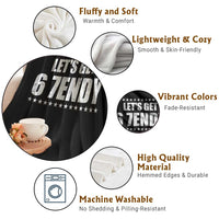 Lets Get Sendy 67 Six Seven Meme Alpha Slang Star Throw Blanket - Wonder Print Shop