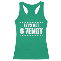 Lets Get Sendy 67 Six Seven Meme Alpha Slang Star Racerback Tank Top - Wonder Print Shop