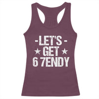 Lets Get Sendy 67 Six Seven Meme Alpha Slang Racerback Tank Top - Wonder Print Shop