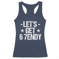Lets Get Sendy 67 Six Seven Meme Alpha Slang Racerback Tank Top - Wonder Print Shop