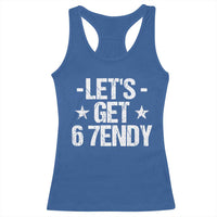 Lets Get Sendy 67 Six Seven Meme Alpha Slang Racerback Tank Top - Wonder Print Shop