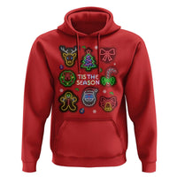 Funny Christmas Hoodie Tis The Season Neon Lights Santa Gingerbread
