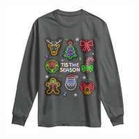 Funny Christmas Long Sleeve Shirt Tis The Season Neon Lights Santa Gingerbread
