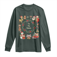Retro Vintage Christmas Long Sleeve Shirt Tis The Season Santa Hat Xmas Wrealth