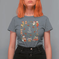 Retro Vintage Christmas T Shirt For Women Tis The Season Santa Hat Xmas Wrealth - Wonder Print Shop