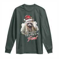 Funny Christmas Racoon Long Sleeve Shirt Sorry Santa I've Been Feral Trash Panda