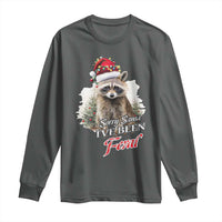 Funny Christmas Racoon Long Sleeve Shirt Sorry Santa I've Been Feral Trash Panda
