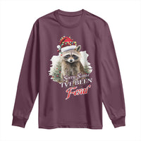 Funny Christmas Racoon Long Sleeve Shirt Sorry Santa I've Been Feral Trash Panda