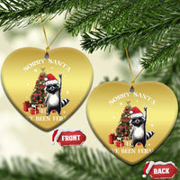 Funny Xmas Racoon Christmas Ornament Sorry Santa I've Been Feral Xmas Hat - Wonder Print Shop