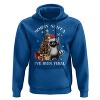 Funny Christmas Racoon Hoodie Sorry Santa I've Been Feral Xmas Hat