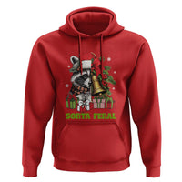 Funny Christmas Racoon Hoodie Sorta Merry Sorta Feral Xmas Wreath