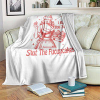 Funny Christmas Baking Throw Blanket I Baked You Some Shut The Fucupcakes Vintage Santa Hat - Wonder Print Shop