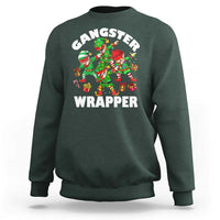 Funny Gangster Wrapper Sweatshirt Christmas Gangsta Elf Crew Presents - Wonder Print Shop