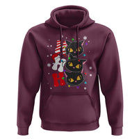 Funny Christmas Black Cat Triple Ho Hoodie