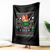Funny Christmas Lil Dumpster Fire Throw Blanket It Is Finally Over 2025 - Wonder Print Shop