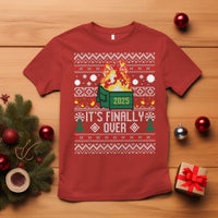 Funny Christmas Lil Dumpster Fire T Shirt It Is Finally Over 2025 - Wonder Print Shop