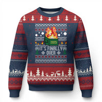 Funny Christmas Lil Dumpster Fire Ugly Christmas Sweater It Is Finally Over 2025 - Wonder Print Shop