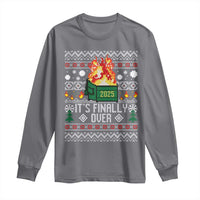 Funny Christmas Lil Dumpster Fire Long Sleeve Shirt It Is Finally Over 2025 - Wonder Print Shop