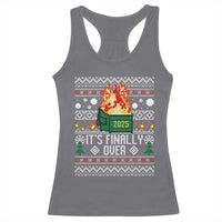 Funny Christmas Lil Dumpster Fire Racerback Tank Top It Is Finally Over 2025 - Wonder Print Shop