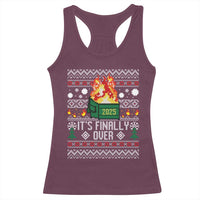 Funny Christmas Lil Dumpster Fire Racerback Tank Top It Is Finally Over 2025 - Wonder Print Shop