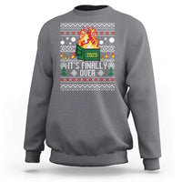 Funny Christmas Lil Dumpster Fire Sweatshirt It Is Finally Over 2025 - Wonder Print Shop