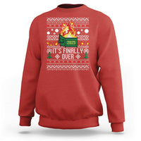 Funny Christmas Lil Dumpster Fire Sweatshirt It Is Finally Over 2025 - Wonder Print Shop