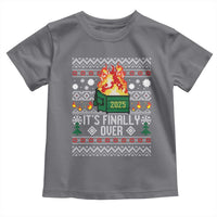 Funny Christmas Lil Dumpster Fire Toddler T Shirt It Is Finally Over 2025 - Wonder Print Shop