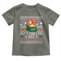Funny Christmas Lil Dumpster Fire Toddler T Shirt It Is Finally Over 2025 - Wonder Print Shop