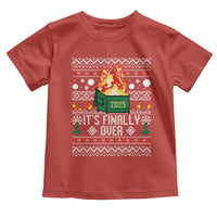 Funny Christmas Lil Dumpster Fire Toddler T Shirt It Is Finally Over 2025 - Wonder Print Shop