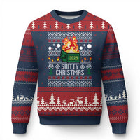 Funny Xmas Lil Dumpster Fire Ugly Christmas Sweater Shitty Christmas Festive Holiday - Wonder Print Shop