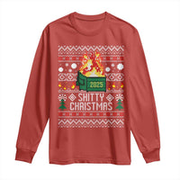 Funny Xmas Lil Dumpster Fire Long Sleeve Shirt Shitty Christmas Festive Holiday - Wonder Print Shop
