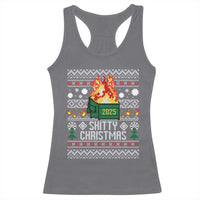 Funny Xmas Lil Dumpster Fire Racerback Tank Top Shitty Christmas Festive Holiday - Wonder Print Shop