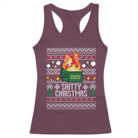 Funny Xmas Lil Dumpster Fire Racerback Tank Top Shitty Christmas Festive Holiday - Wonder Print Shop