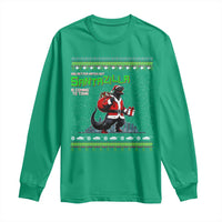 Funny Christmas Santa Godzilla Long Sleeve Shirt You Better Watch Out Santazilla Is Coming To Town