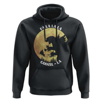 Funny Christmas Godzilla Hoodie Falalala Godzil La Santa Reindeers Xmas Japanese Monster