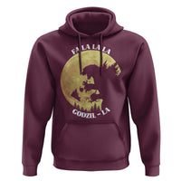 Funny Christmas Godzilla Hoodie Falalala Godzil La Santa Reindeers Xmas Japanese Monster