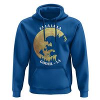 Funny Christmas Godzilla Hoodie Falalala Godzil La Santa Reindeers Xmas Japanese Monster