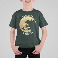 Funny Christmas Godzilla T Shirt For Kid Falalala Godzil La Santa Reindeers Xmas Japanese Monster - Wonder Print Shop