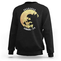 Funny Christmas Godzilla Sweatshirt Falalala Godzil La Santa Reindeers Xmas Japanese Monster - Wonder Print Shop