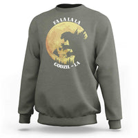 Funny Christmas Godzilla Sweatshirt Falalala Godzil La Santa Reindeers Xmas Japanese Monster - Wonder Print Shop