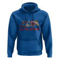 Funny Christmas Ice Hockey Hoodie Tis The Season Santa Elf Hat Hockey Equipment