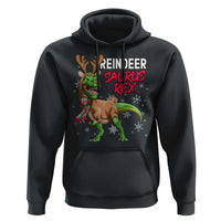 Funny Christmas Rex Dinosaur Hoodie Reindeer Saurus Rex Xmas Dinosaur