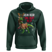 Funny Christmas Rex Dinosaur Hoodie Reindeer Saurus Rex Xmas Dinosaur