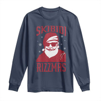 Funny Christmas Santa Long Sleeve Shirt Skibidi Rizzmas Vintage Charisma Rizz Santa Claus