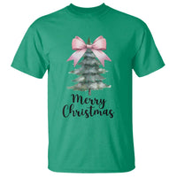 Funny Coquette Merry Christmas T Shirt Pink Bow Xmas Tree - Wonder Print Shop