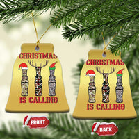 Funny Xmas Hunting Christmas Ornament Xmas Is Calling Camouflage Hunting Whistle - Wonder Print Shop