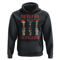 Funny Christmas Hunting Hoodie Christmas Is Calling Camouflage Hunting Whistle