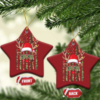 Funny Xmas Reindeer Hunting Camo Flag Christmas Ornament - Wonder Print Shop
