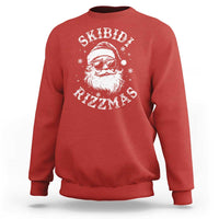 Funny Skibidi Rizzmas Christmas Sweatshirt Vintage Sigmas Charisma Rizz Cool Santa - Wonder Print Shop
